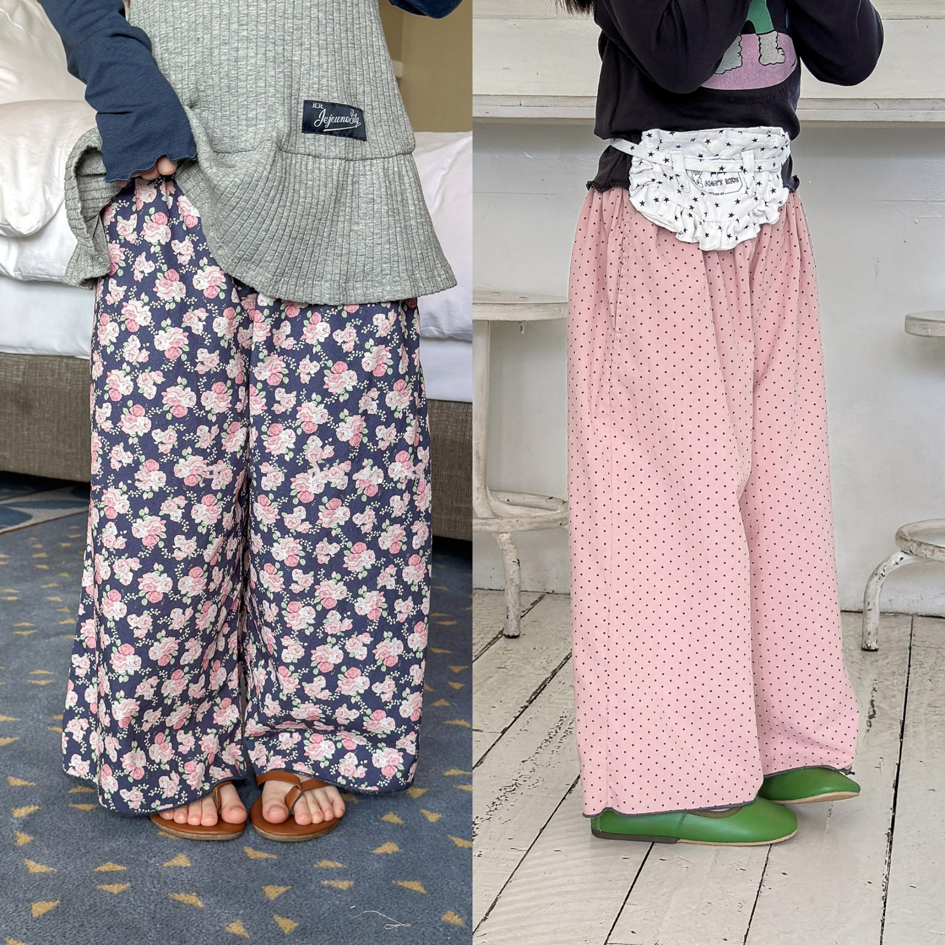 Baby & Kids Girls Flower/Dot Pants